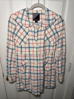 Volcom Cream Plaid Button-Front Shacket